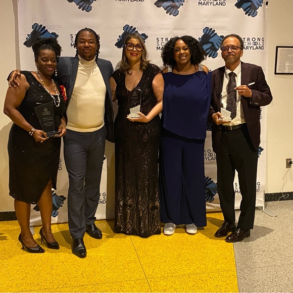 BETSY & ADAM. Long Cap Sleeve Glitter Ombre Dress - Picture 15 of 15